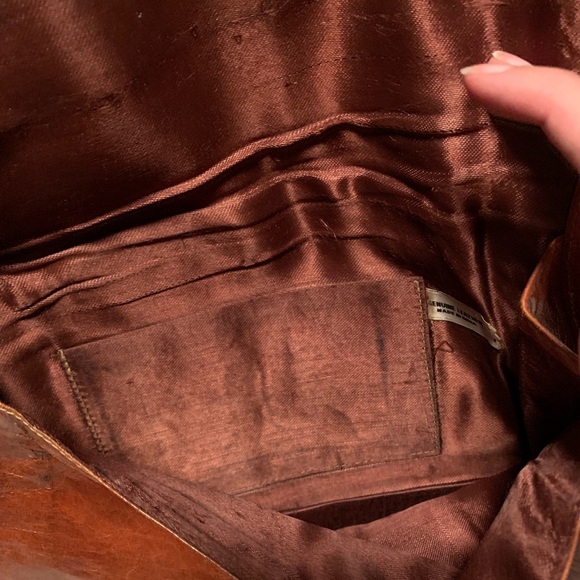 Vintage Leather Envelope Clutch